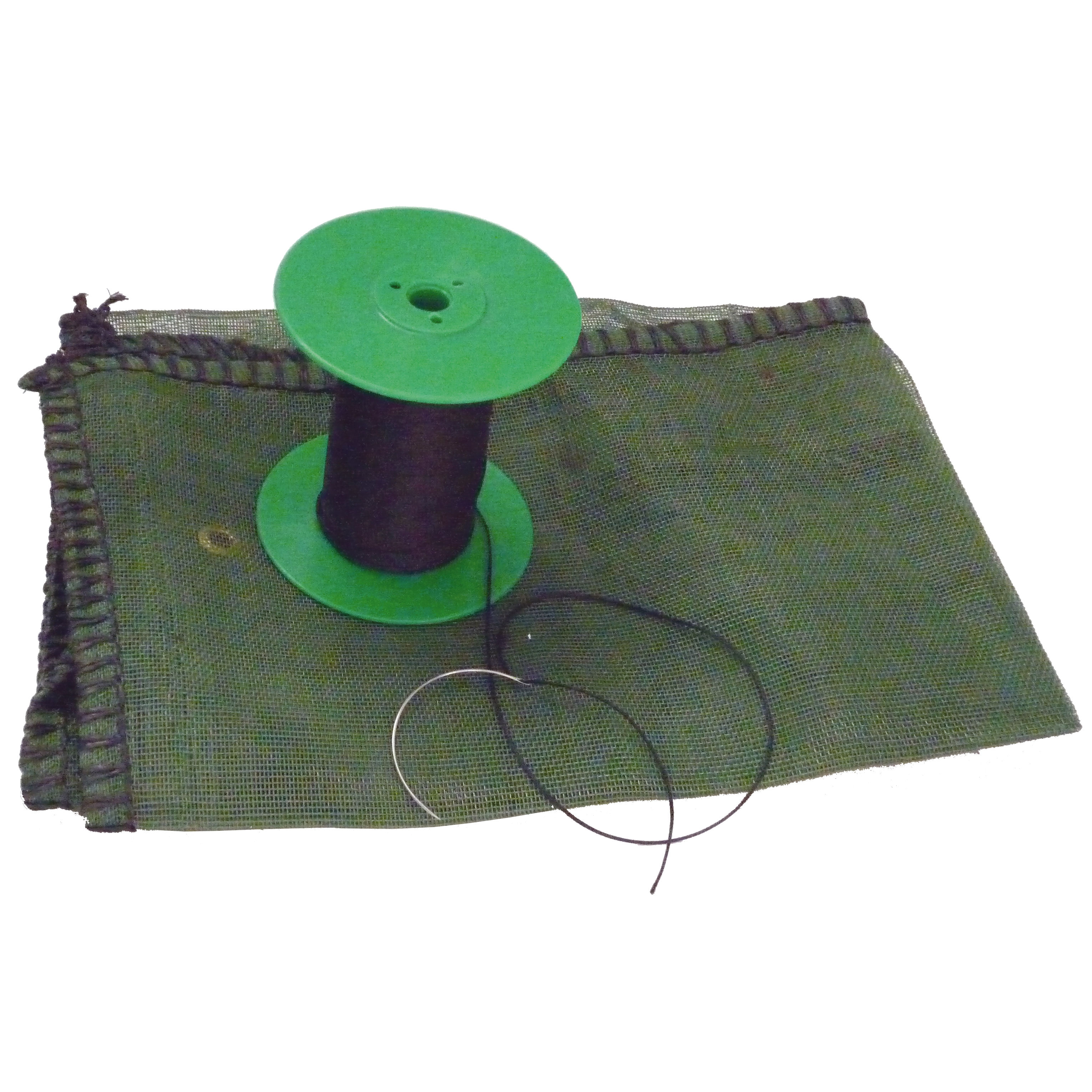 Reparaturset für Gitterflex grün Nadel, Faden und Gitterflex grün mit ca. 1m²